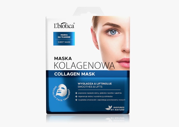 Plátýnková maska s kolagenem, L’biotica, 93 Kč
