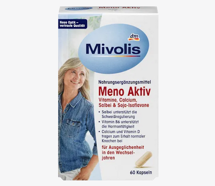 Mivolis kapsle Meno Aktiv je doplněk stravy s vápníkem, vitamíny, sójovými isoflavony a extraktem z šalvěje, který slouží pro rovnováhu v období menopauzy. Šalvěj přispívá k regulaci pocení, vitamín B6 přispívá k regulaci hormonální aktivity, vápník je potřebný pro udržení normálního stavu kostí. 99 Kč
Mivolis kapsle Meno Aktiv je doplněk stravy s vápníkem, vitamíny, sójovými isoflavony a extraktem z šalvěje, který slouží pro rovnováhu v období menopauzy. Šalvěj přispívá k regulaci pocení, vitamín B6 přispívá k regulaci hormonální aktivity, vápník je potřebný pro udržení normálního stavu kostí. 99 Kč