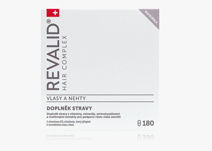 Podpořte jejich zdraví zevnitř a dopřejte jim výživu, kterou opravdu potřebují. Doplněk stravy Revalid Hair Complex Vlasy a Nehty obsahuje aminokyseliny DL-methionin a L-cystin, které jsou důležité pro tvorbu keratinu, který tvoří až 90 % vlasu. 1070 Kč
