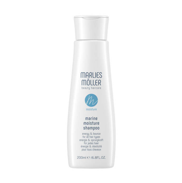 Revitalizující šampón Marlies Möller Marine Moisture Shampon s extraktem ze vzácných mořských řas a chitinem. 910 Kč
