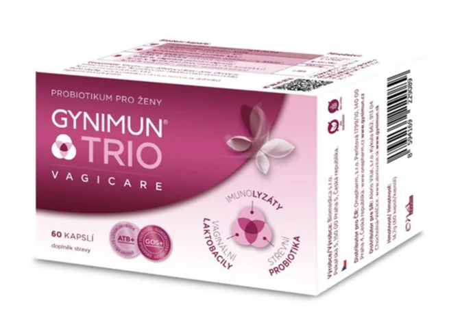 Kapsle GYNIMUN trio vagicare je doplněk stravy pro ženy s imunolyzáty původců nejčastějších ženských infekcí + vaginální probiotika + střevní laktobacily a bifidobakterie.

Cena: 575 Kč
