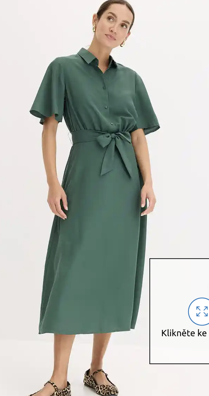 Elegantní košilové šaty, Bonprix, 1249 Kč
