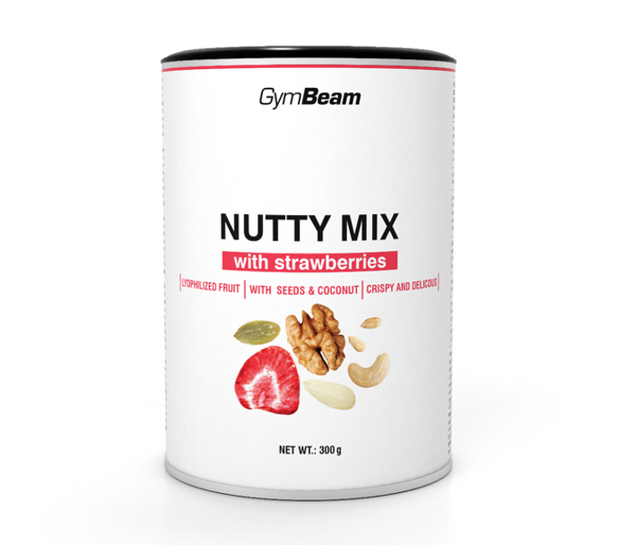 Nutty Mix s jahodami je lahodná směs křupavých ořechů, semen, lyofilizovaných jahod a kokosových lupínků. Vyniká obsahem zdravých tuků. Výborně se hodí například do jogurtu, mléka, tvarohu nebo obilninové kaše. Můžete si ho dopřát i jen tak jako zdravou pochoutku v průběhu dne. 269 Kč
Nutty Mix s jahodami je lahodná směs křupavých ořechů, semen, lyofilizovaných jahod a kokosových lupínků. Vyniká obsahem zdravých tuků. Výborně se hodí například do jogurtu, mléka, tvarohu nebo obilninové kaše. Můžete si ho dopřát i jen tak jako zdravou pochoutku v průběhu dne. 269 Kč