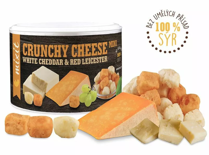 Teplem sušené sýry White Cheddar a Red Leicester jsou anglická sýrová delikatesa určená pro labužníky jakéhokoliv věku. Tubus obsahuje 50 % Cheddaru a 50 % Red Leicesteru. 159 Kč
Teplem sušené sýry White Cheddar a Red Leicester jsou anglická sýrová delikatesa určená pro labužníky jakéhokoliv věku. Tubus obsahuje 50 % Cheddaru a 50 % Red Leicesteru. 159 Kč