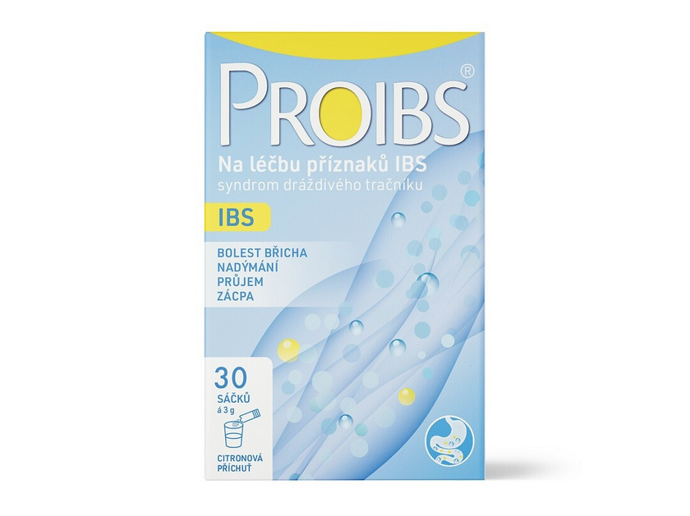 Zdravotnický prostředek PROIBS ve formě sáčků pro přípravu šumivého nápoje se užívá k léčbě příznaků syndromu dráždivého tračníku (IBS), pomáhá při žaludečních křečích a nadýmání. 609 Kč
