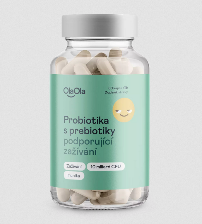 Probiotika s prebiotiky pro pohodové zažívání a harmonii střevní mikroflóry v kapslích. 399 Kč
