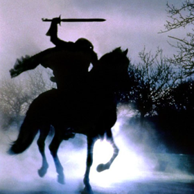 Záběry z filmu Ospalá díra režiséra Tima Burtona s Johnnym Deppem v hlavní roli
