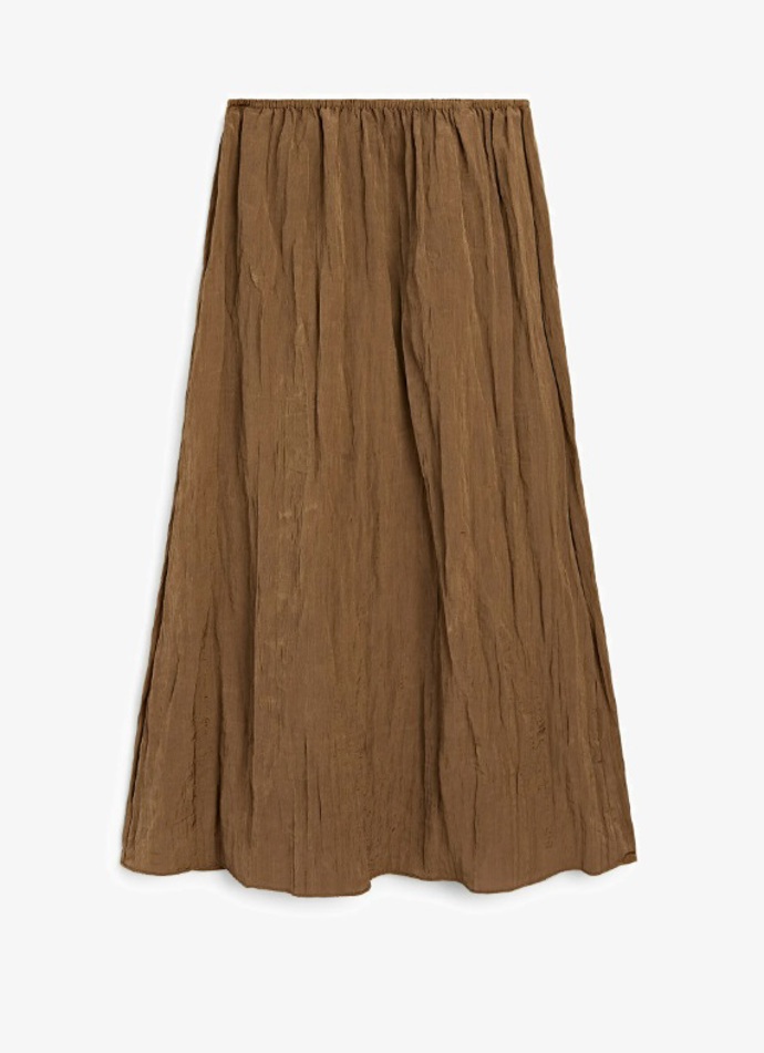 Hnědá plisovaná sukně, Massimo Dutti, 999 Kč
