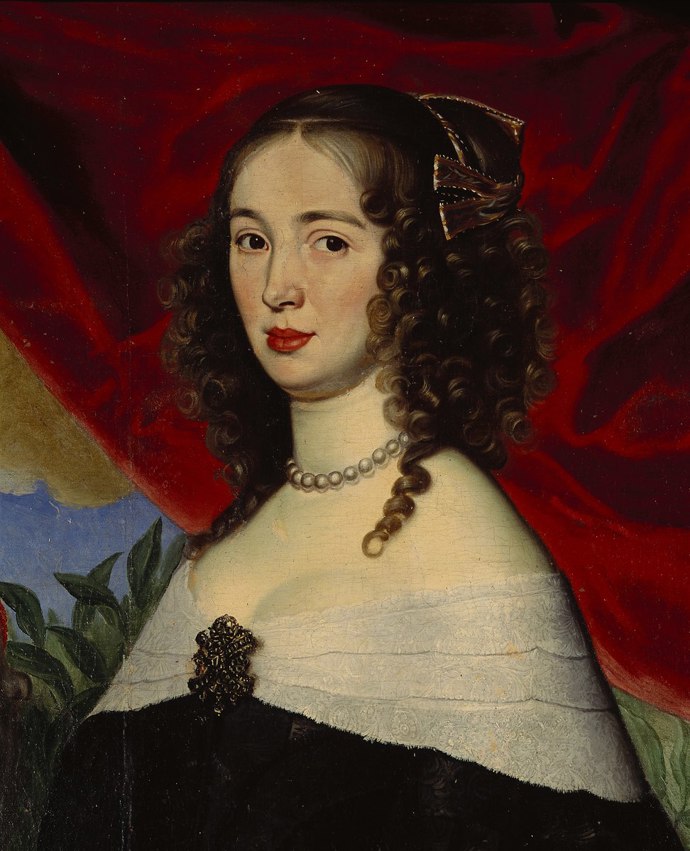 Ideál krásy ze 17. století

Na portrétu je k vidění chudá německá šlechtična Anna Margareta von Haugwitz. Dle dobových záznamů je právě ona hotovým ztělesněním ideálu krásy 17. století. Kvůli nedostatku bohatsví ji nečekal příliš veselý život. Vše se ale změnilo, když se provdala za hraběte Carla Gustafa Wrangela, nejbohatšího muže Švédska. Vzájemně se milovali a Anna Maragreta se svým mužem prožila velice šťastné manželství.
