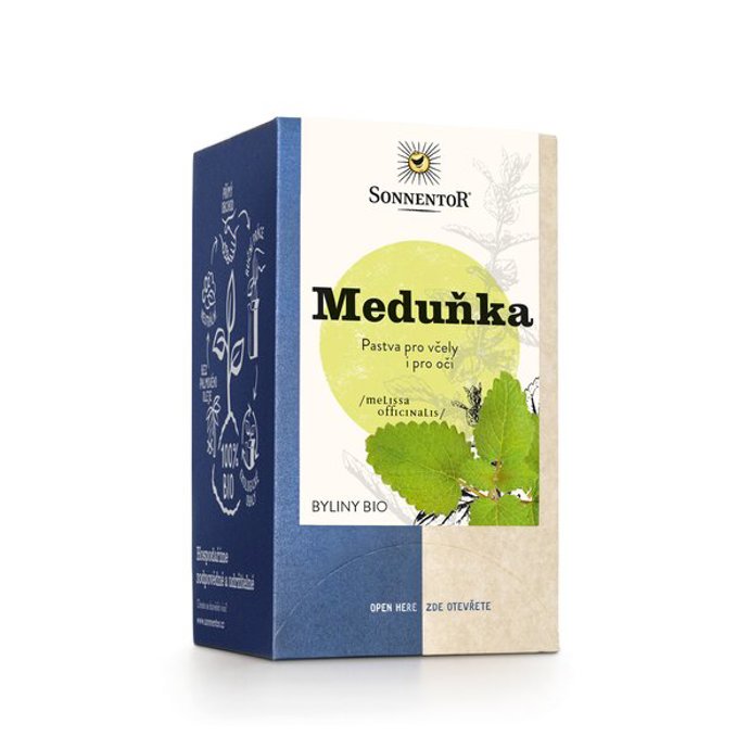 Meduňkový čaj, Sonnentor, 85 Kč
Meduňkový čaj, Sonnentor, 85 Kč