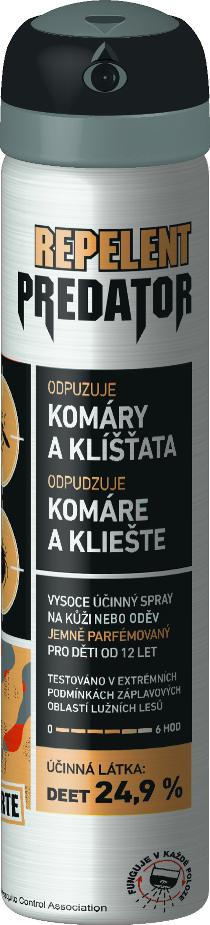 Kapesní balení PREDATOR REPELENT FORTE
Predator Repelent Forte je účinný repelent se zvýšeným obsahem účinných látek. Působí proti komárům, klíšťatům, muchničkám a dalšímu hmyzu. Lze jej aplikovat jak na pokožku, tak na oděv. Účinnost repelentu trvá po dobu 4-6 hodin a je vhodný k delšímu pobytu v přírodě nebo při zvýšené fyzické aktivitě. Vhodný pro děti od 2 let. Aplikace možná ve svislé i vodorovné poloze. Kapesní balení můžete mít vždy po ruce, vejde se do batohu i do kapsy u bundy.

Doporučená cena kapesního balení 90 ml je 116 Kč, Nasevitaminy.cz

 
