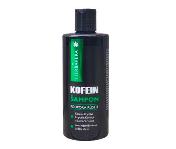 Šampon Kofein podpora růstu HERBAVERA 105 Kč
