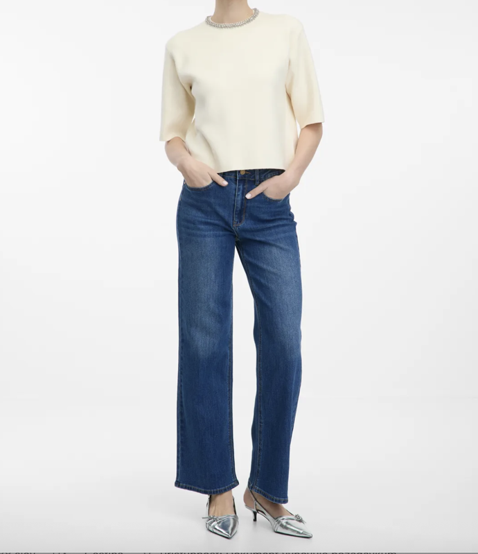 Modré dámské wide leg džíny ORSAY, 849 Kč

