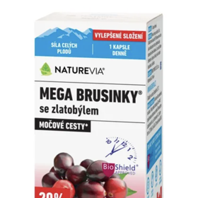 NatureVia Mega brusinky 60 kapslí, 385 Kč
