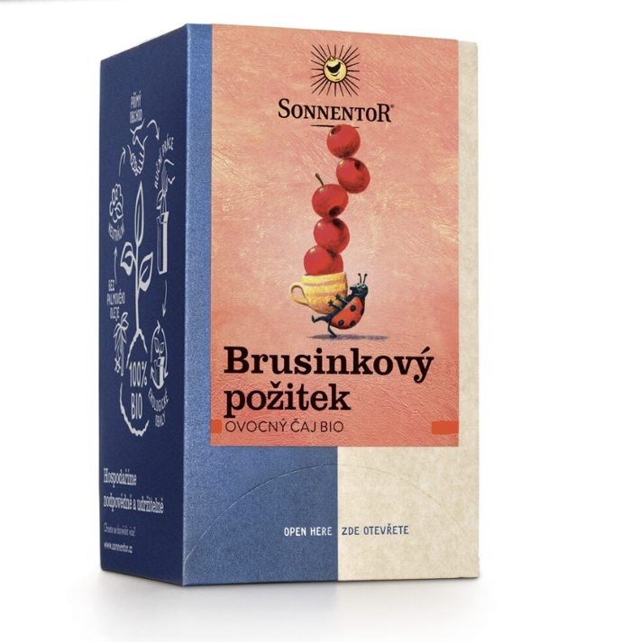 BIO Ovocný čaj Brusinkový požitek, Sonnentor, 105 Kč
BIO Ovocný čaj Brusinkový požitek, Sonnentor, 105 Kč