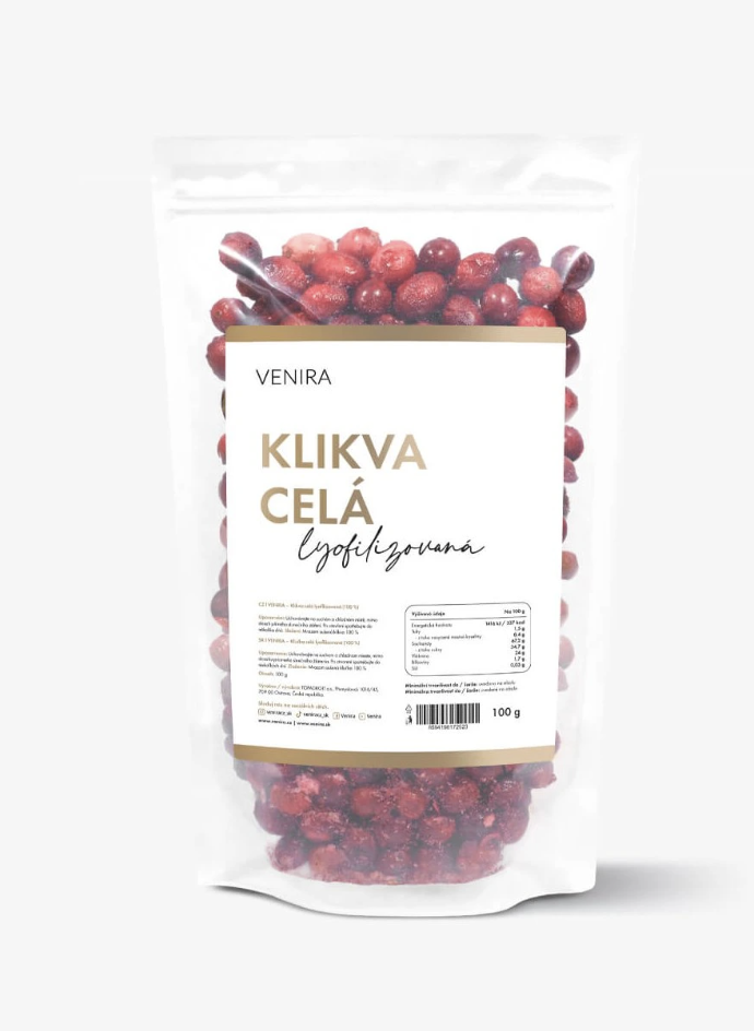 VENIRA lyofilizovaná klikva, 186 Kč
VENIRA lyofilizovaná klikva, 186 Kč