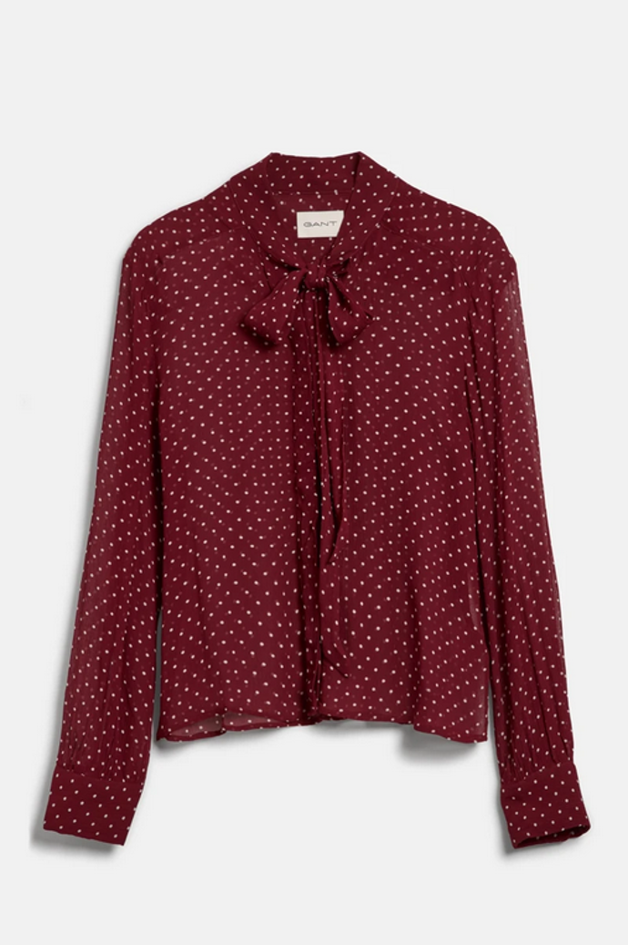 Vínová halenka, Gant, 3 499 Kč
