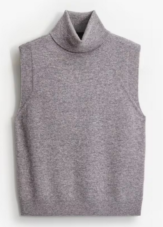 Vlněný šedý svetr, Mohito, 799 Kč
