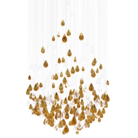 Lasvit designová závěsná svítidla Droplets Large, zlatá, 1 667 Kč
