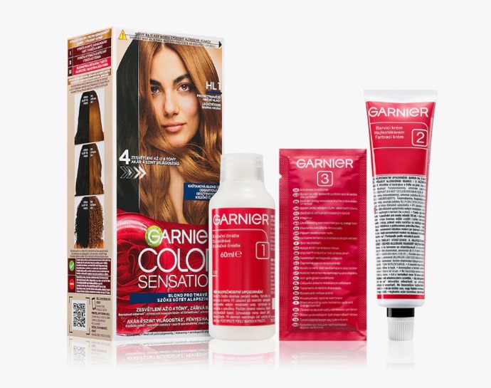 Barva pro zesvětlení vlasů, Garnier, 120 Kč
