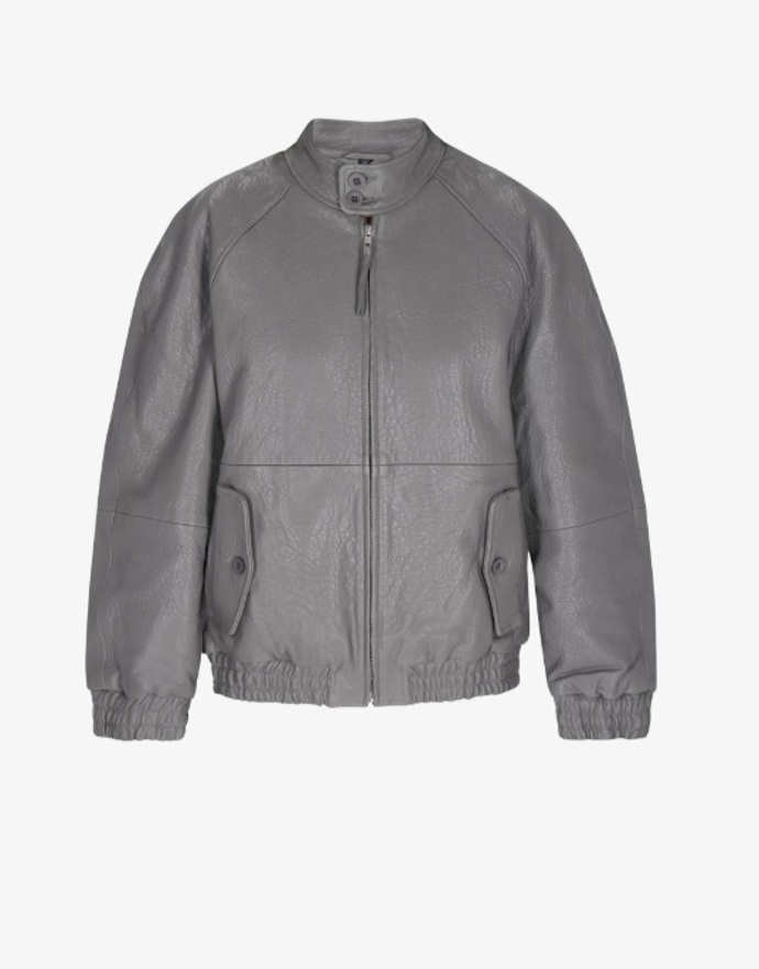 Kožený bomber v šedé barvě, DreiMaster, 4 876 Kč
