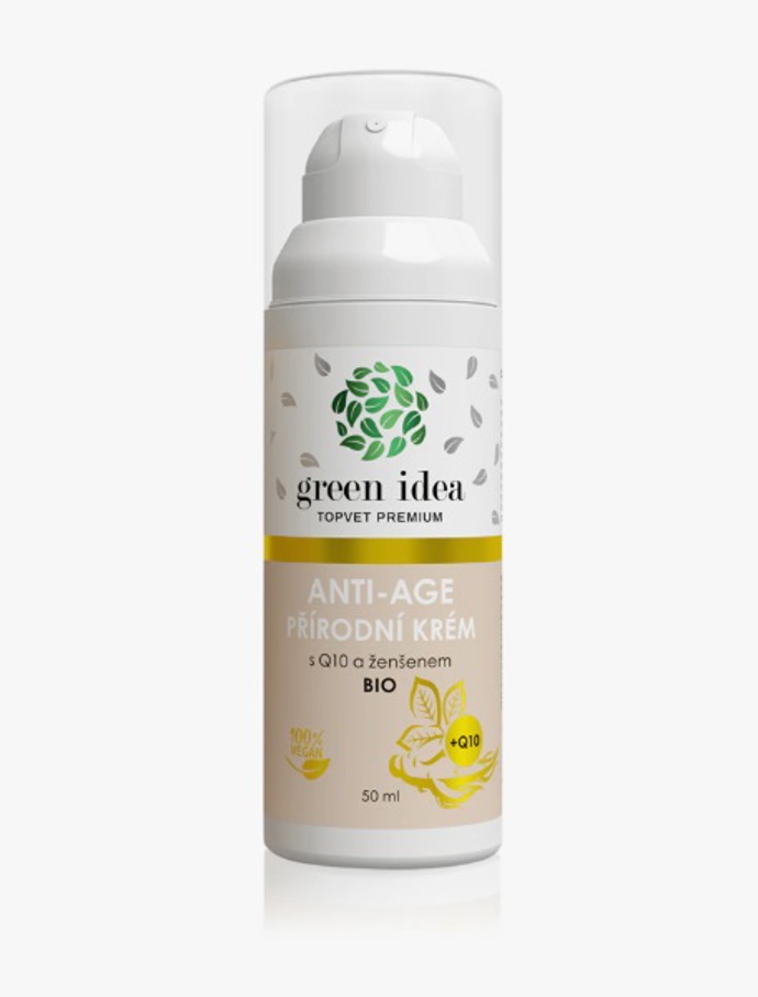 Anti-age přírodní krém s Q10 a ženšenem, Green Idea, 298 Kč
