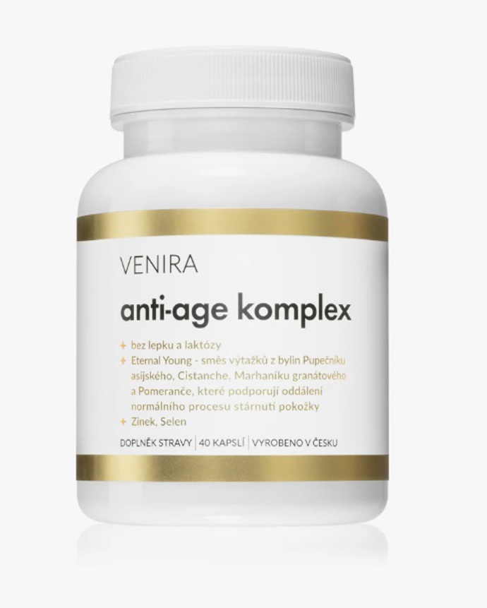 Anti-age komplex, kapsle pro mladistvý vzhled, Venira, 899 Kč

