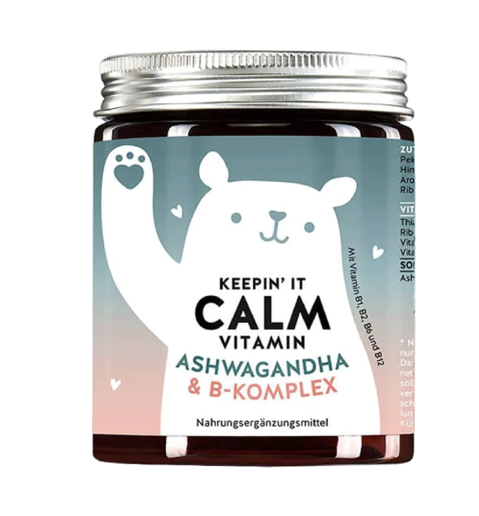 Keepin' It Calm vitaminy pro méně stresu, Aurio, 649 Kč

Gumoví medvídci pro odolnost vůči stresu. Komplex vitaminů skupiny B s indickou bylinou ashwagandha dodává energii, podporuje duševní zdraví a snižuje únavu. Současně zmírňuje úzkost, zlepšuje spánek a podporuje koncentraci.
