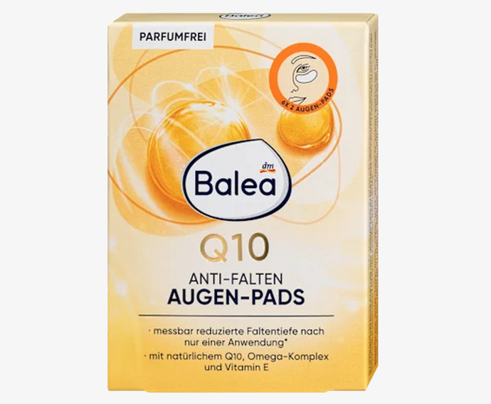 Balea Q10 polštářky pod oči proti vráskám s koenzymem Q10 revitalizují a vyhlazují jemnou pokožku kolem očí. S komplexem Omega mastných kyselin vyhlazují a zjemňují pokožku. Zároveň hydratují a osvěžují díky příjemnému chladivému účinku. 90 Kč
Balea Q10 polštářky pod oči proti vráskám s koenzymem Q10 revitalizují a vyhlazují jemnou pokožku kolem očí. S komplexem Omega mastných kyselin vyhlazují a zjemňují pokožku. Zároveň hydratují a osvěžují díky příjemnému chladivému účinku. 90 Kč