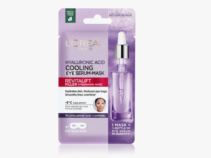 Revitalift Filler plátýnková maska s rozjasňujícím a hydratačním účinkem na oči, 92 Kč
Revitalift Filler plátýnková maska s rozjasňujícím a hydratačním účinkem na oči, 92 Kč