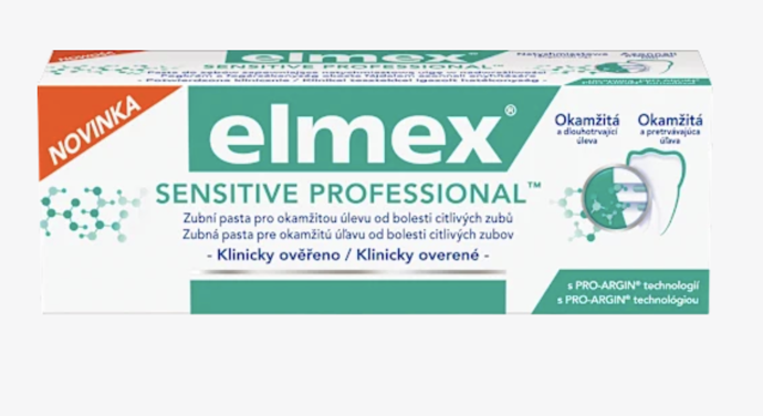 zubní pasta Sensitive Professional, Elmex, 70 Kč
zubní pasta Sensitive Professional, Elmex, 70 Kč