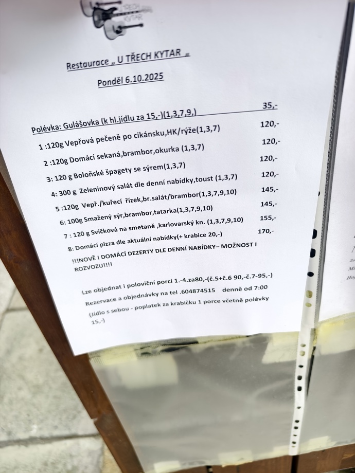 Restaurace U Tří kytar v Košicích u Tábora, která účinkovala v pořadu Ano, šéfe!
Restaurace U Tří kytar v Košicích u Tábora, která účinkovala v pořadu Ano, šéfe!