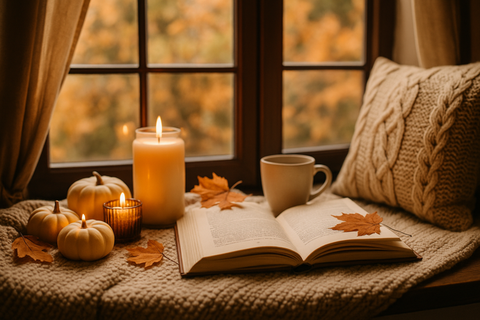 Svíčky jsou esencí hygge. Nemusí být drahé ani barevné, obyčejné bílé svíčky vytvoří dokonalou atmosféru. Doplňte je stojacími lampami s teplým světlem, světelnými řetězy nebo malými lampičkami, které vytvoří příjemné světelné ostrůvky. Vyhněte se ostrému stropnímu osvětlení, které pocit útulnosti narušuje. 
