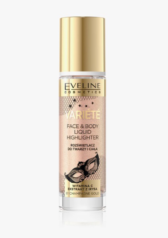 Tekutý rozjasňovač na obličej a tělo, Eveline Cosmetics, 323 Kč
