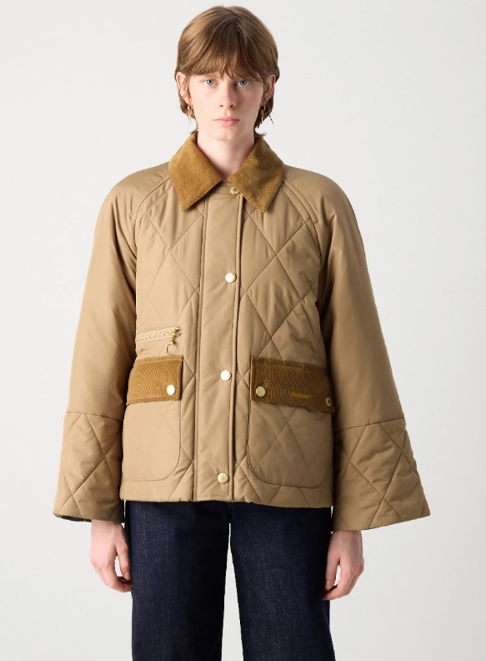 Béžová farmářská bunda, Barbour, 6 700 Kč
