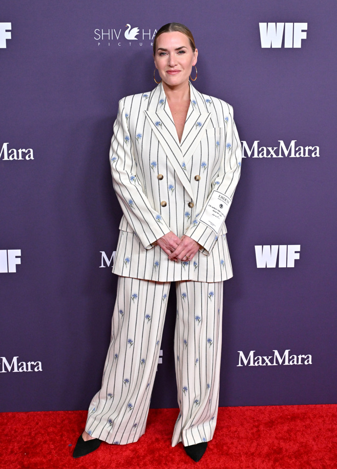 Na loňském setkání Women in Film v kalhotovém kostýmu značky Erdem.
