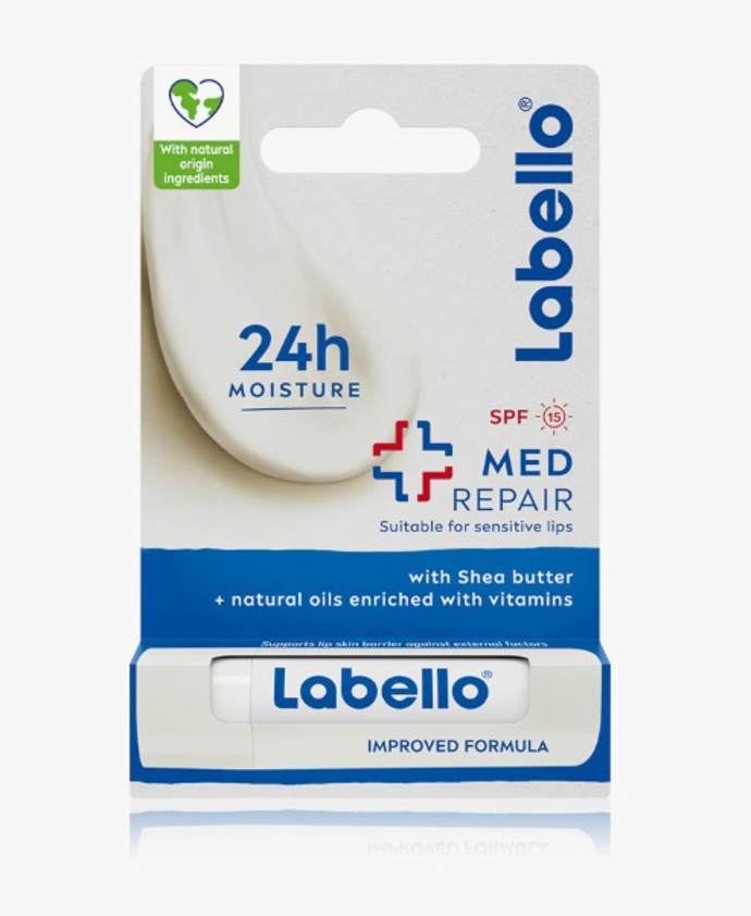 Medový balzám na rty s SPF ochranou, Labello, 80 Kč
