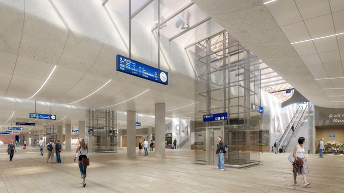 Virtuální prohlídky zpracovala společnost Virtuplex ve spolupráci se Správou železnic, městem Brnem a architekty West 8 a Benthem Crouwel Architects. 
