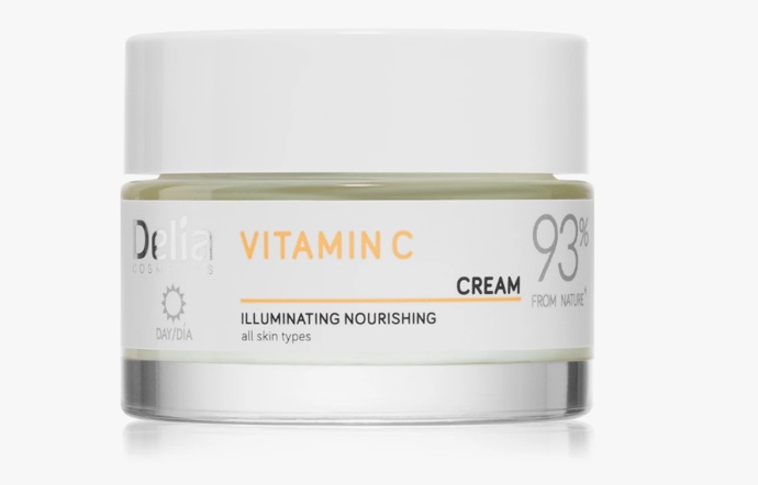 Rozjasňující denní krém s vitaminem C, Delia Cosmetics, 103 Kč
