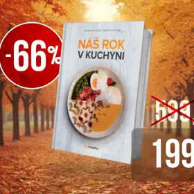 Knížku náš rok v kuchyni, která nabízí recepty pro každé roční období, pořídíte díky slevě za 199 korun.

