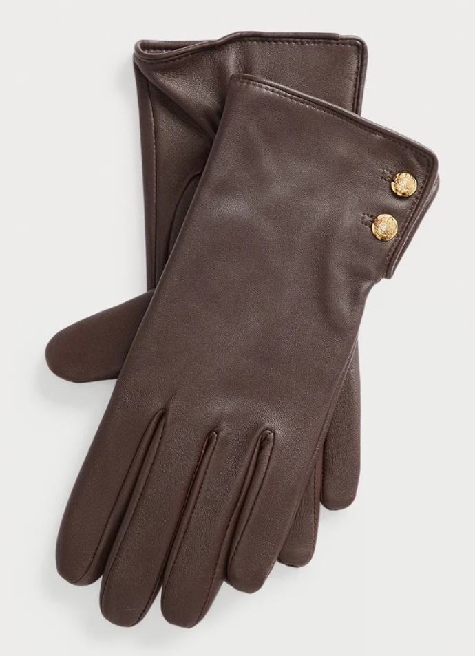 Kožené rukavice s kovanými detaily, Ralph Lauren, 2 600 Kč
