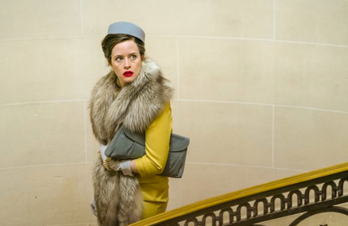 Záběry z britské minisérie Skandál po britsku, kde Margaret Campbell, vévodkyni z Argyllu ztvárnila Claire Foy
