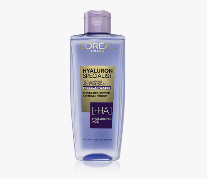 Hydratační micelární voda Hyaluron Specialist s kyselinou hyaluronovou šetrně odstraní make-up a zároveň rehydratuje a vypíná pleť. 180 Kč
Hydratační micelární voda Hyaluron Specialist s kyselinou hyaluronovou šetrně odstraní make-up a zároveň rehydratuje a vypíná pleť. 180 Kč