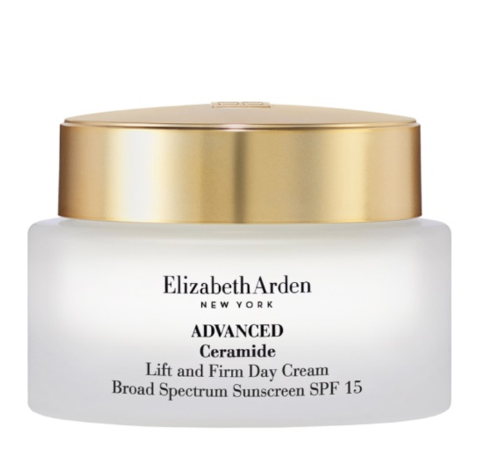 Zpevňující denní pleťový krém, Elizabeth Arden, 1105 Kč

Díky ceramidům, tetrapeptidům a výtažku z protěže viditelně pozvedává a zpevňuje kontury obličeje již za pouhý týden. 
