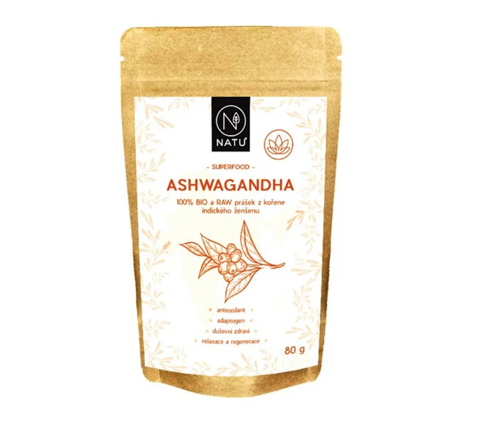 Ashwagandha BIO prášek podporuje odolnost proti stresu a vyčerpání, napomáhá relaxaci a spánku. Pomáhá vzpružit tělo i mysl a přispívá k celkové duševní i fyzické pohodě. 115 Kč
