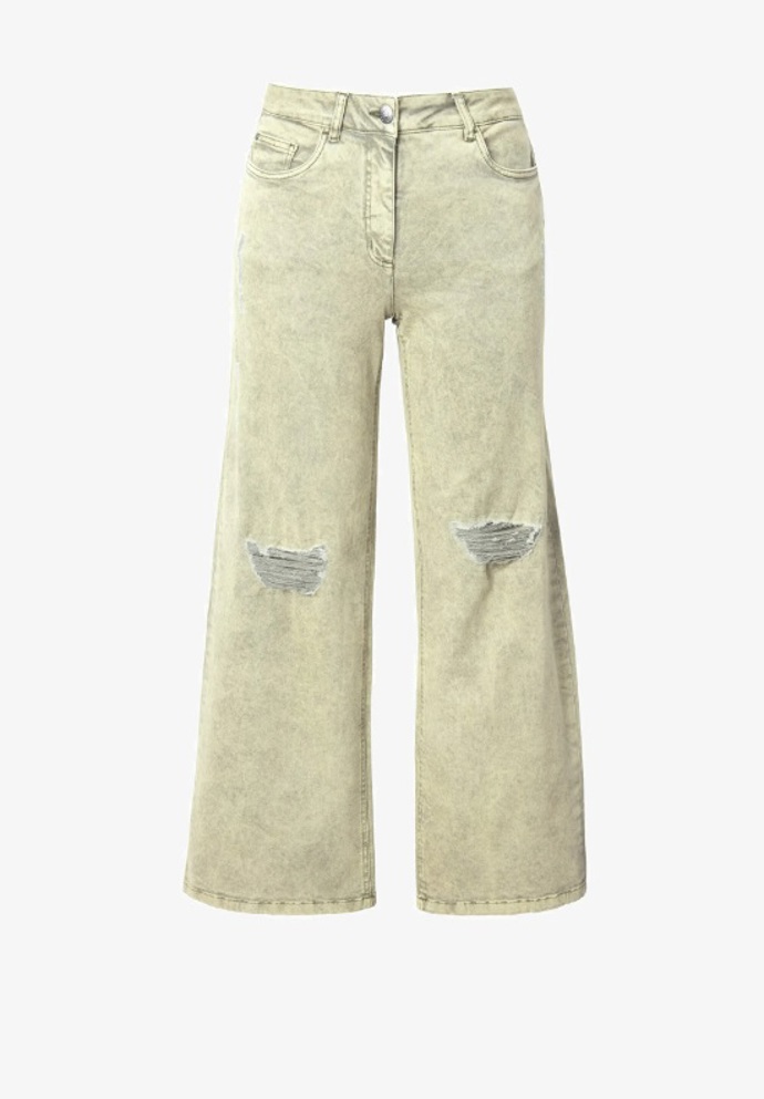 Světlé džíny s dírami na kolenou, Angel of Style, 1 092 Kč
