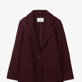 Vínové sako, Stradivarius, 799 Kč
