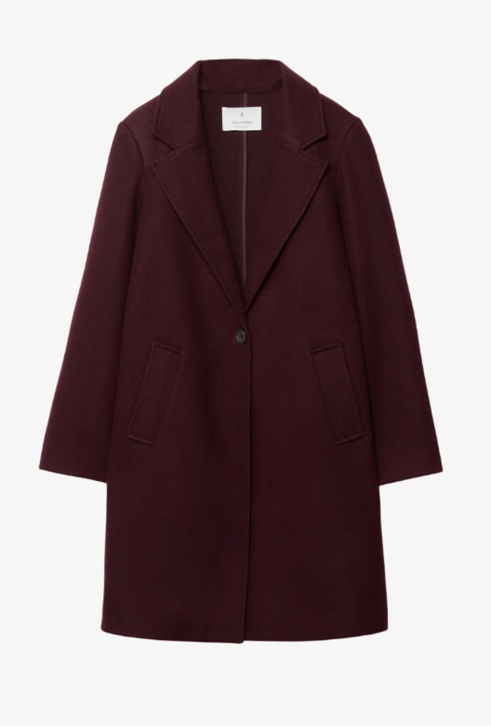 Vínové sako, Stradivarius, 799 Kč
