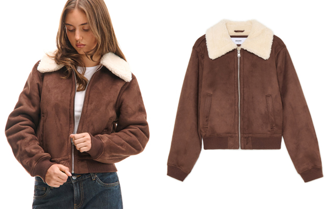 Kabát z imitace ovčí kůže – streetwear glam