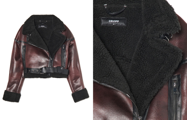 Kabát z imitace ovčí kůže – streetwear glam